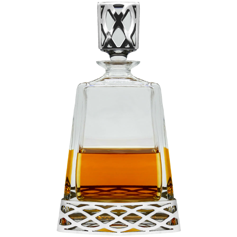 Uisge Beatha 600ml Whisky, Wine &amp; Spirits Decanter Gift Set Includes 4x 11oz Uisge Beatha Pewter Tumblers