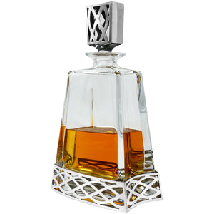 Uisge Beatha 600ml Whisky, Wine & Spirits Decanter Gift Set Includes 4x 11oz Uisge Beatha Pewter Tumblers