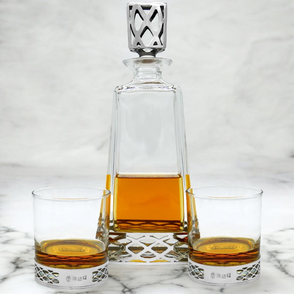 11oz UISGE BEATHA WHISKEY OR RUM DOUBLE GLASS TUMBLER SET