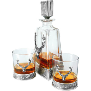 Regal 600ml Whisky, Wine & Spirits Stag Decanter Gift Set Includes 2x 11oz Regal Stag Tumblers