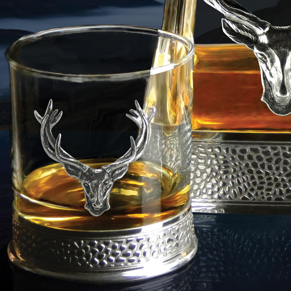 11oz REGAL STAG WHISKEY OR RUM SINGLE GLASS TUMBLER