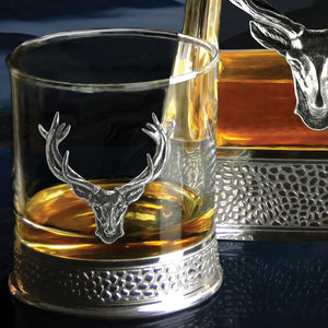 11oz REGAL STAG WHISKEY OR RUM DOUBLE GLASS TUMBLER