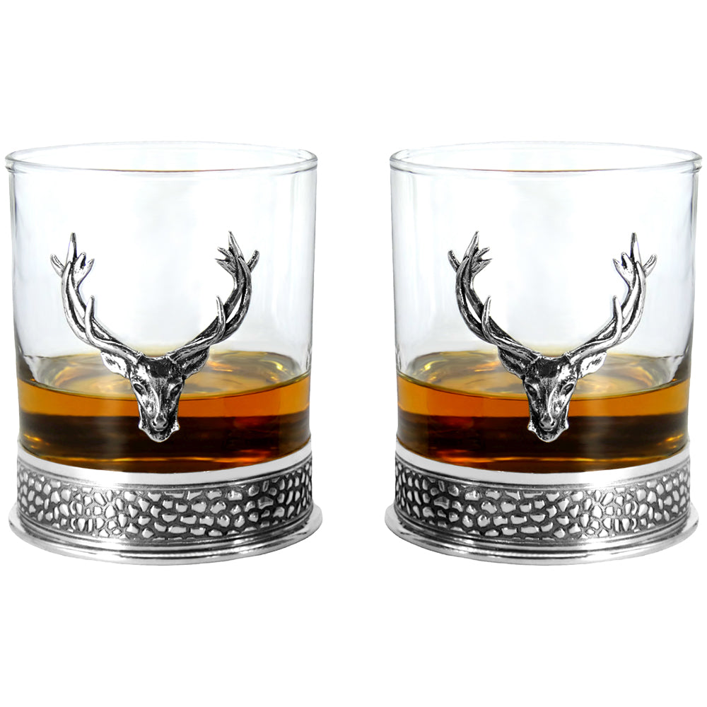 Regal 600ml Whisky, Wine &amp; Spirits Stag Decanter Gift Set Includes 2x 11oz Regal Stag Tumblers