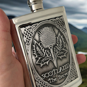 Flasque de poche 4oz en étain uni