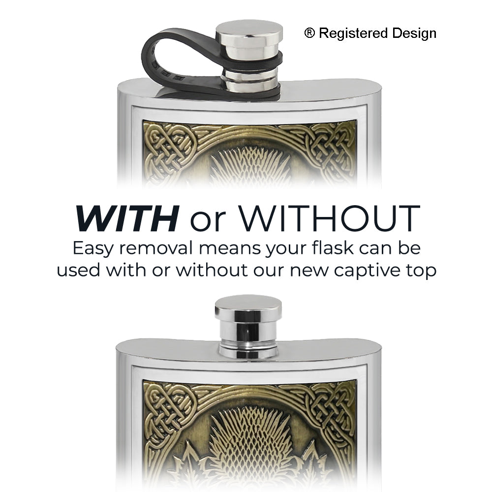 Flasque de poche 4oz en étain uni