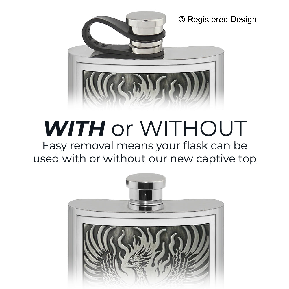 Flasque de poche 4oz en étain uni