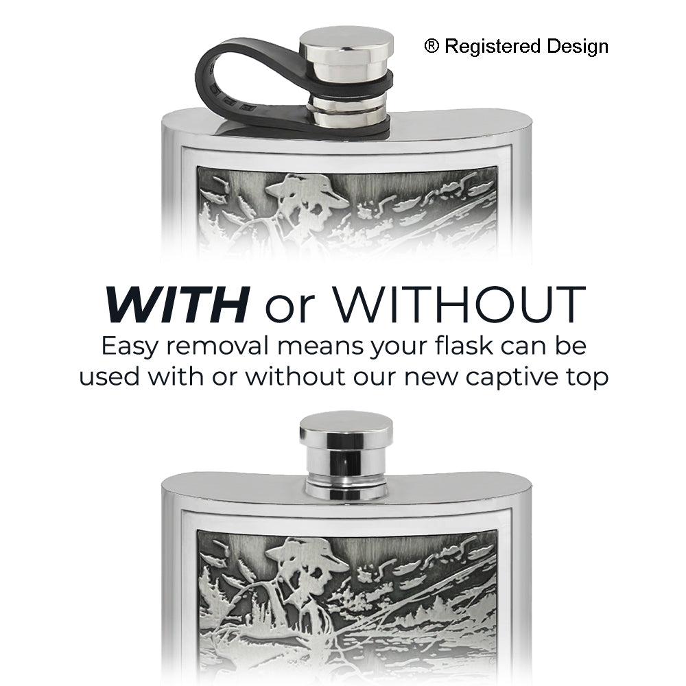 Flasque de poche 4oz en étain uni