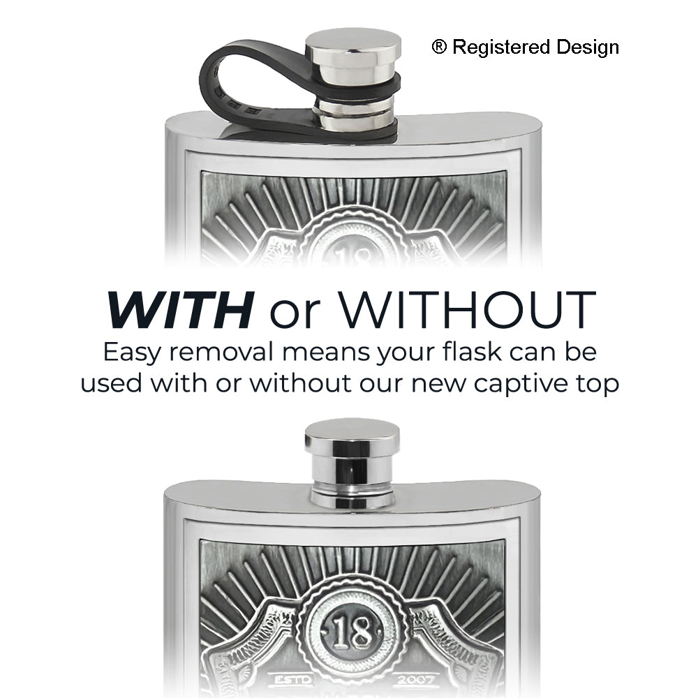 Flasque de poche 4oz en étain uni