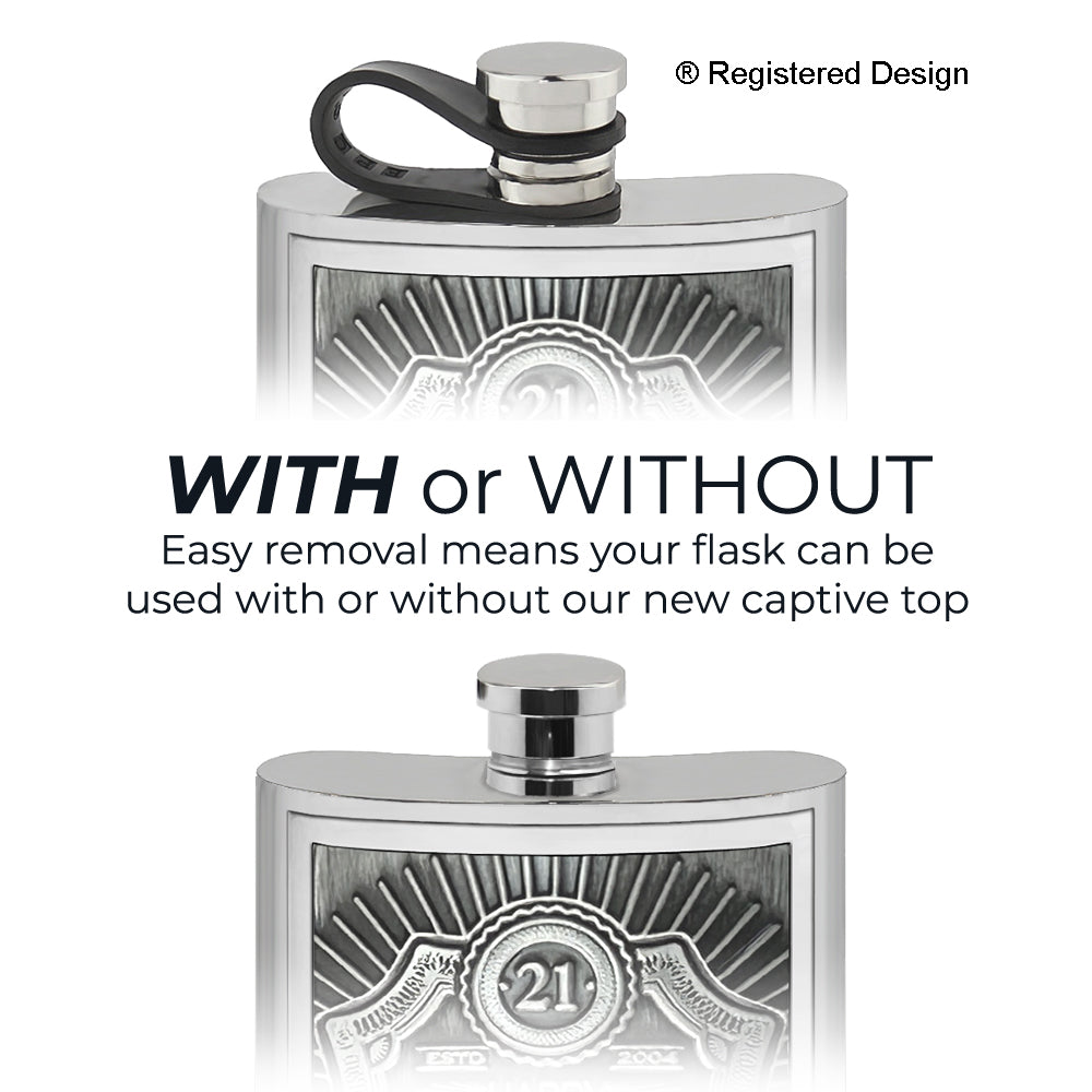 Flasque de poche 4oz en étain uni