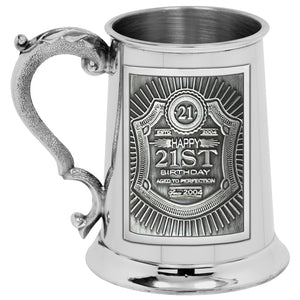 Chope de bière en étain 1 pinte pour le meilleur homme d'un mariage - Tankard