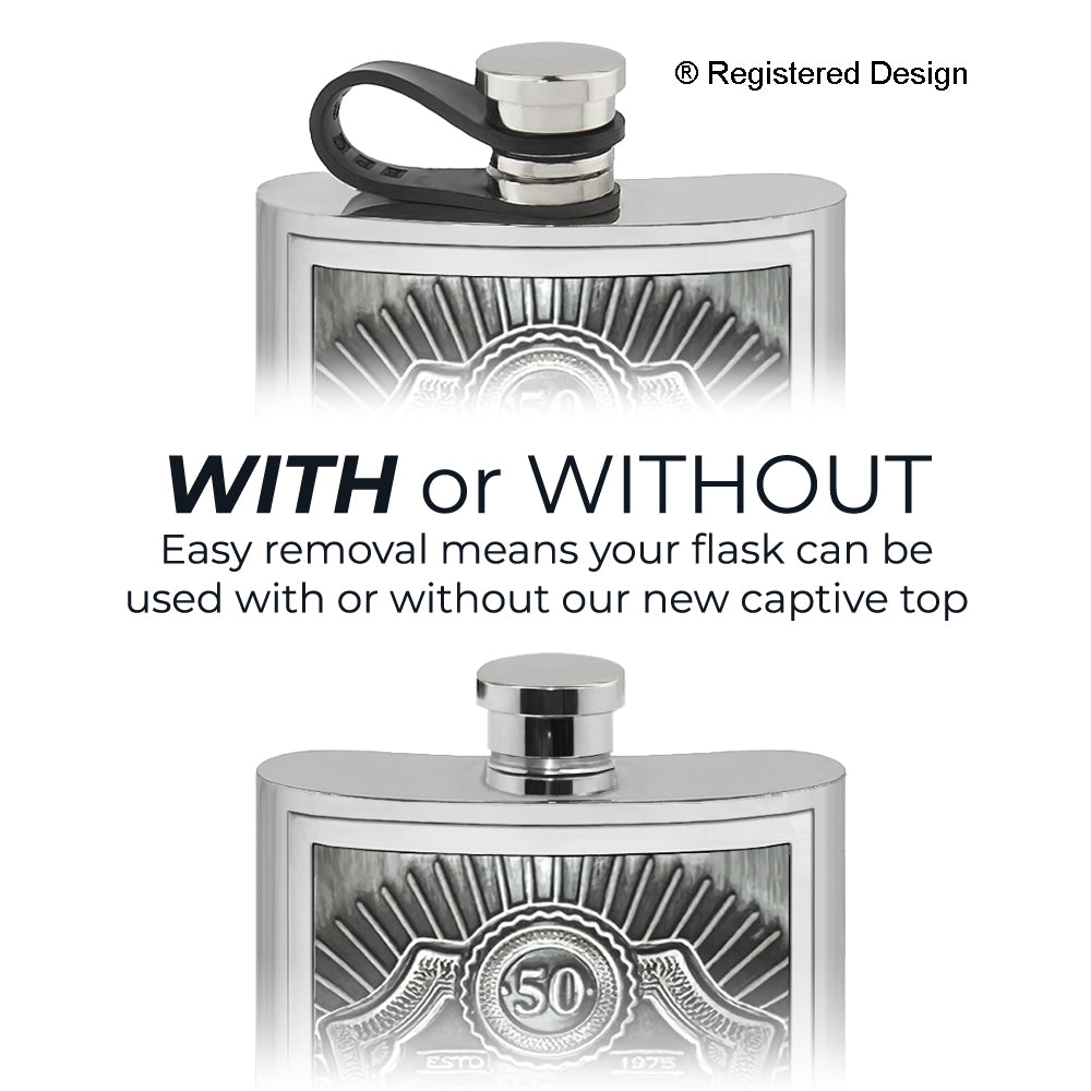 Flasque de poche 4oz en étain uni