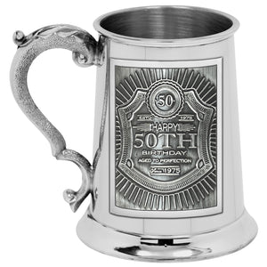 Chope de bière en étain 1 pinte pour le meilleur homme d'un mariage - Tankard