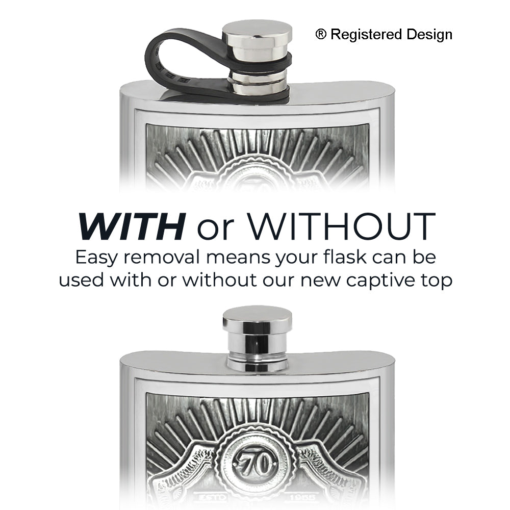 Flasque de poche 4oz en étain uni