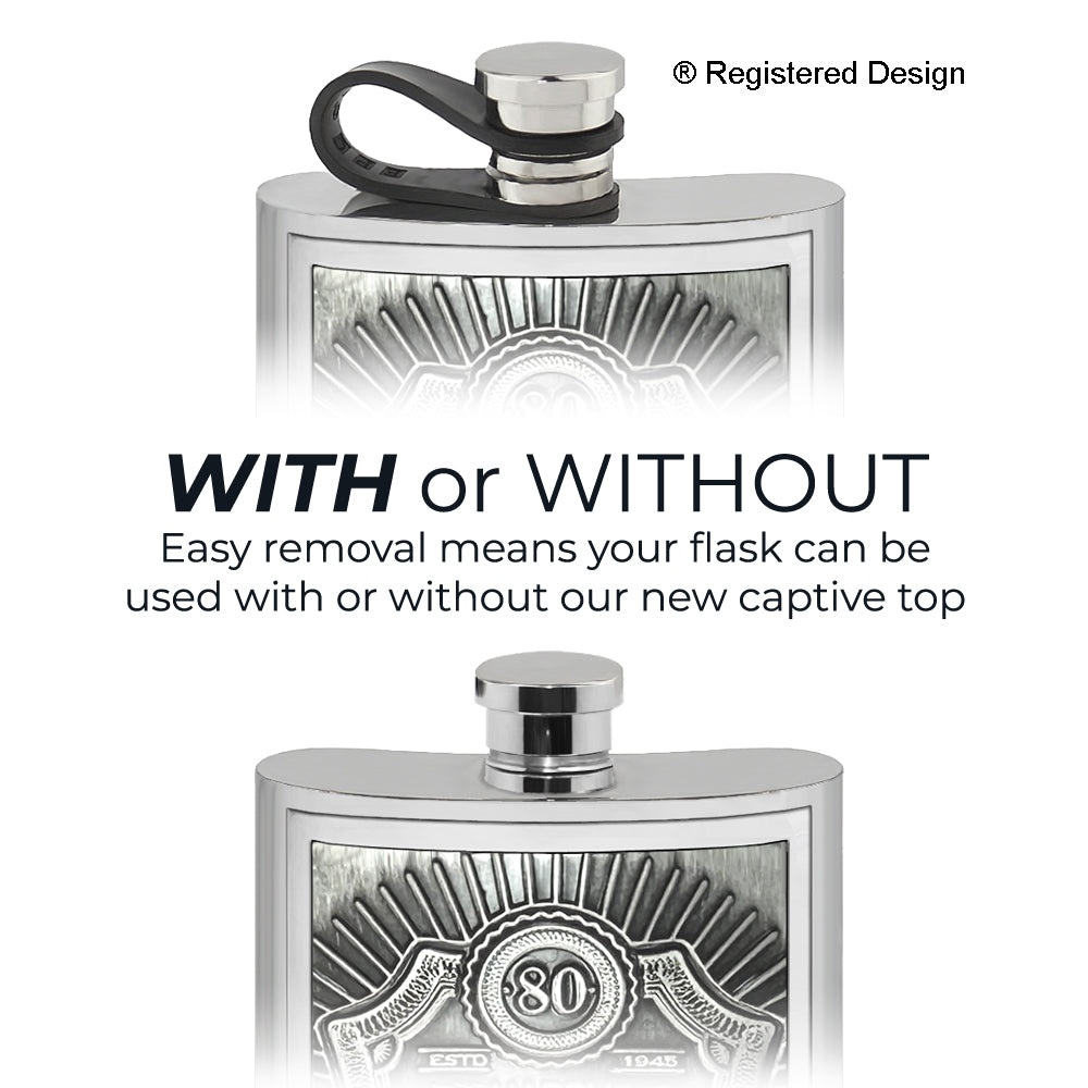 Fiaschetta d'anca in peltro da 4 once