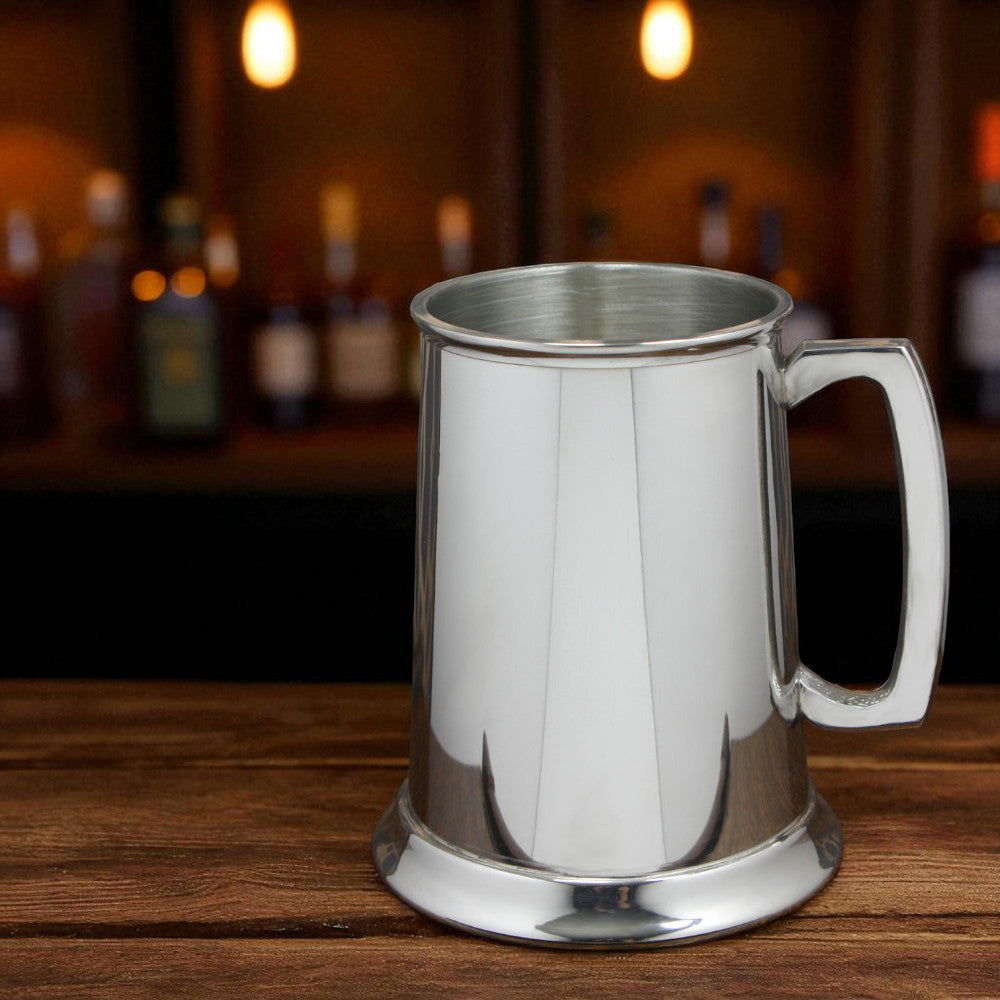 1 Pint Pewter Beer Mug Tankard con manico classico