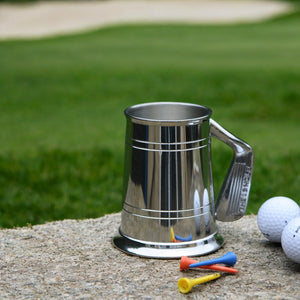 1 Pint* Pewter Beer Mug Tankard With Golf Handle