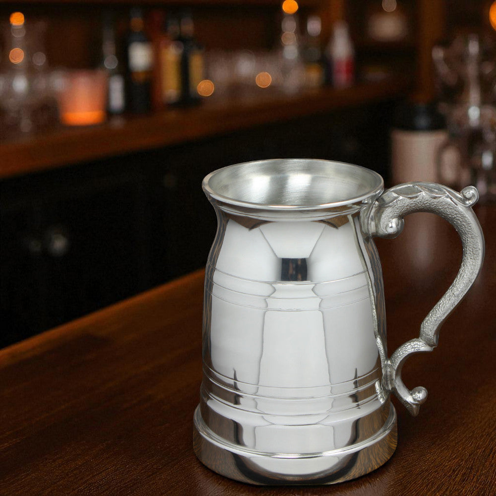 1 Pint* Pewter Beer Mug Tankard - Old London Style