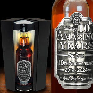 10. Jahrestag Whisky-Geschenkset Flasche &amp; Box