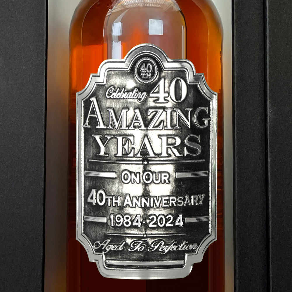 Coffret cadeau Whisky 40ème Anniversaire Bouteille & Boîte -  UK-englishpewter