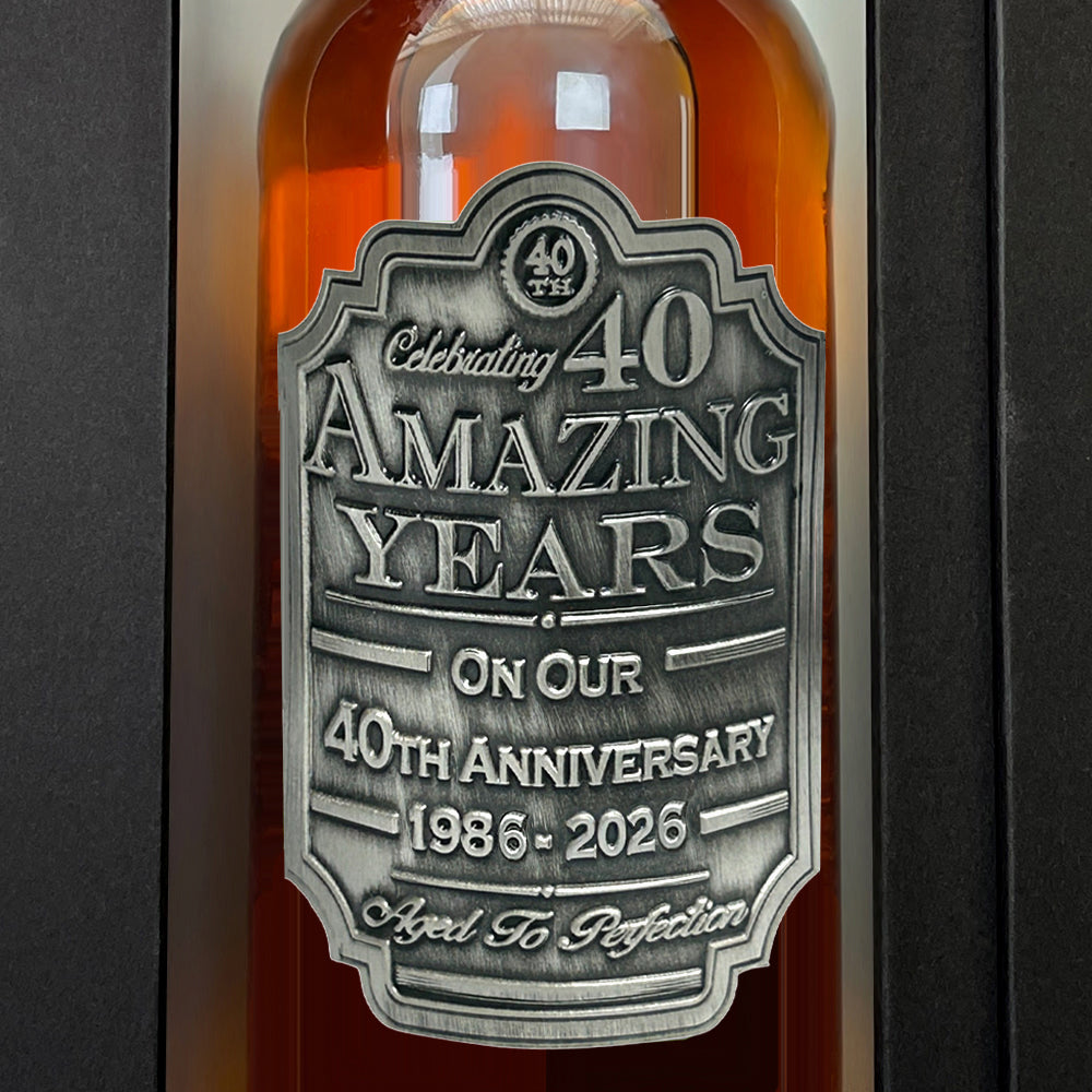 Coffret cadeau Whisky 40ème Anniversaire Bouteille &amp; Boîte