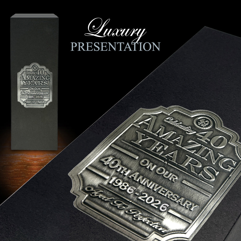 Coffret cadeau Whisky 40ème Anniversaire Bouteille &amp; Boîte