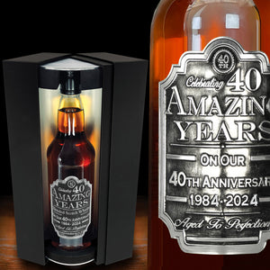 40. Jahrestag Whisky-Geschenkset Flasche &amp; Box