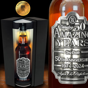 50° Anniversario Whisky Gift Set Bottiglia &amp; Scatola