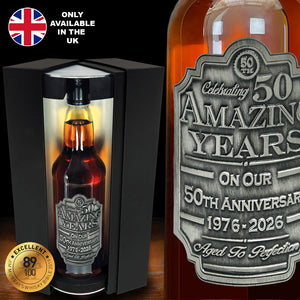 50th Anniversary Whisky Gift Set Bottle & Box 1976-2026