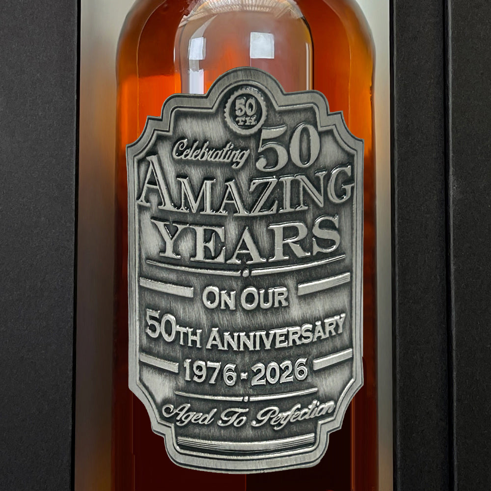 Coffret cadeau Whisky 50ème Anniversaire Bouteille &amp;amp; Boîte