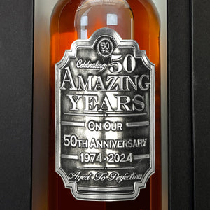 50. Jahrestag Whisky-Geschenkset Flasche &amp; Box
