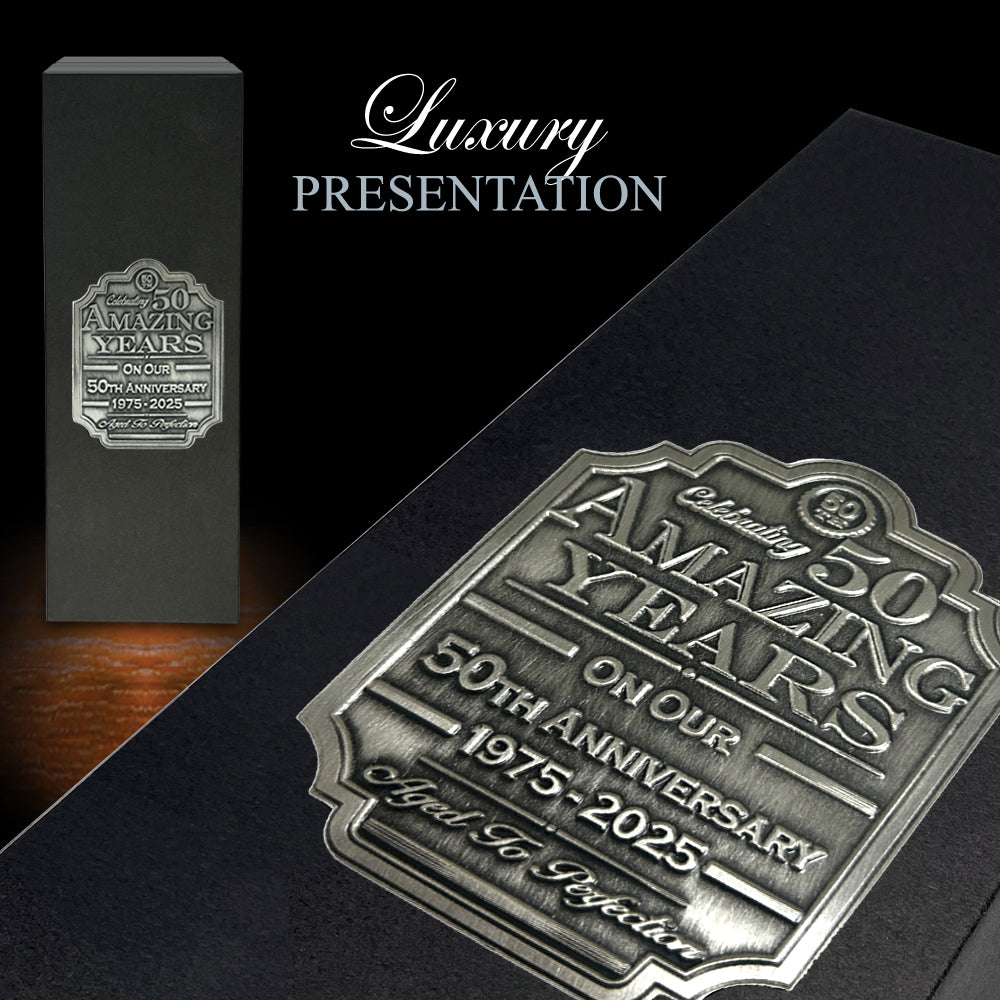 50° Anniversario Whisky Gift Set Bottiglia &amp;amp; Scatola