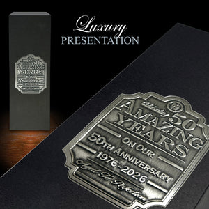 50th Anniversary Whisky Gift Set Bottle & Box 1976-2026
