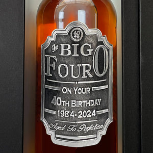 Coffret cadeau Whisky 40e anniversaire Bouteille et boîte