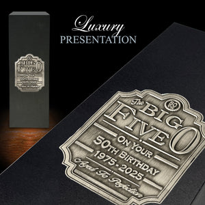 Coffret cadeau Whisky 50e anniversaire Bouteille et boîte