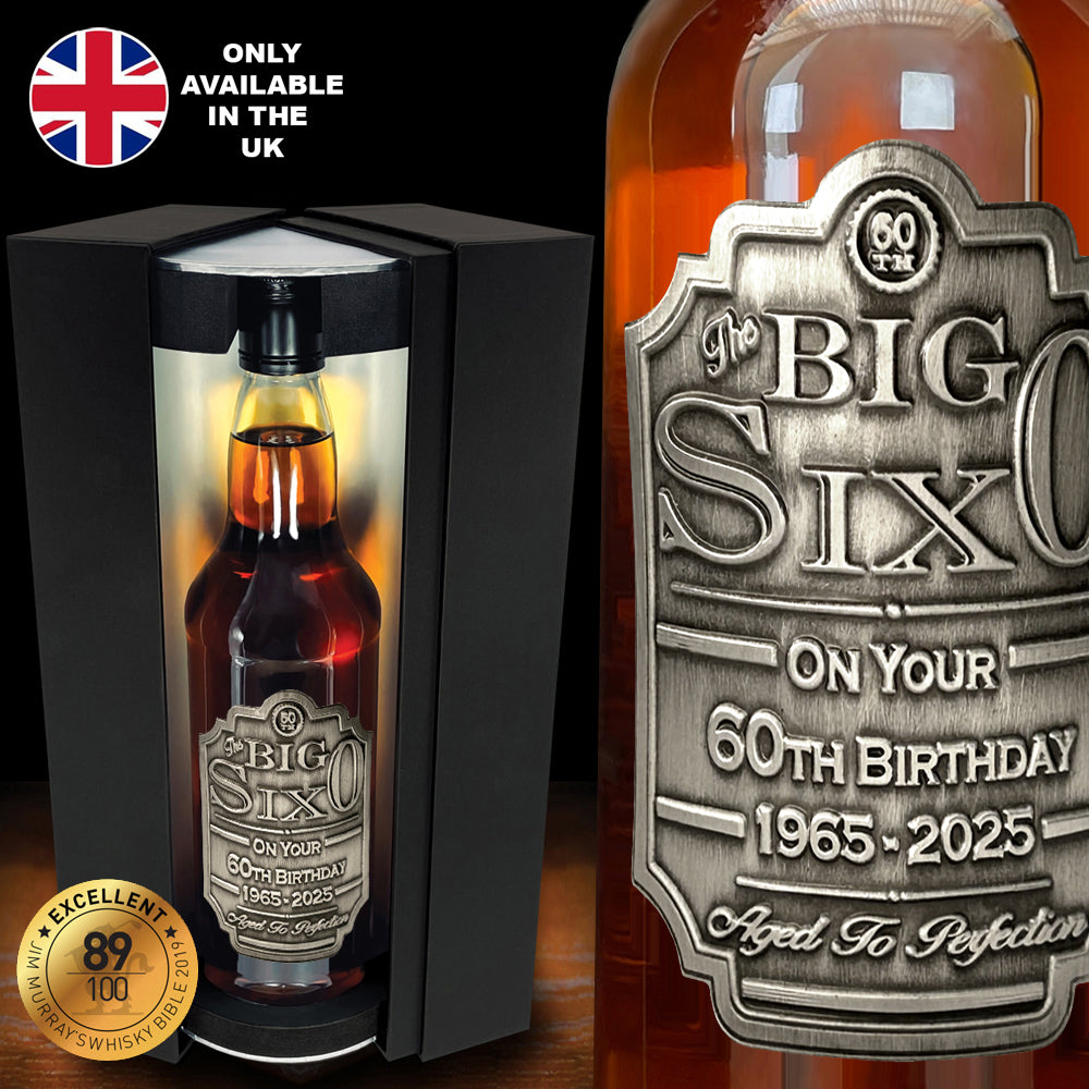 Set regalo 60° compleanno Whisky Bottiglia e scatola