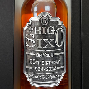 Set regalo 60° compleanno Whisky Bottiglia e scatola