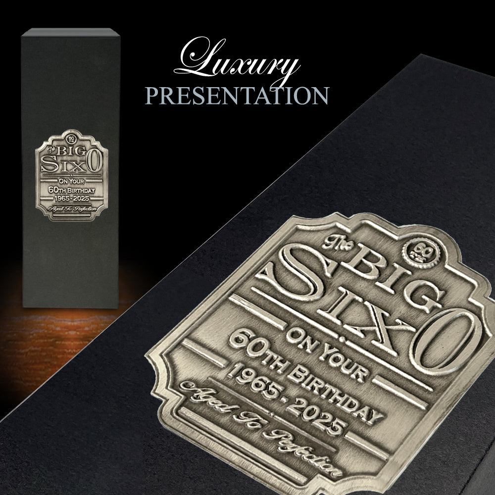 Set regalo 60° compleanno Whisky Bottiglia e scatola