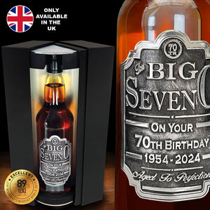 Set regalo 70° compleanno Whisky Bottiglia e scatola