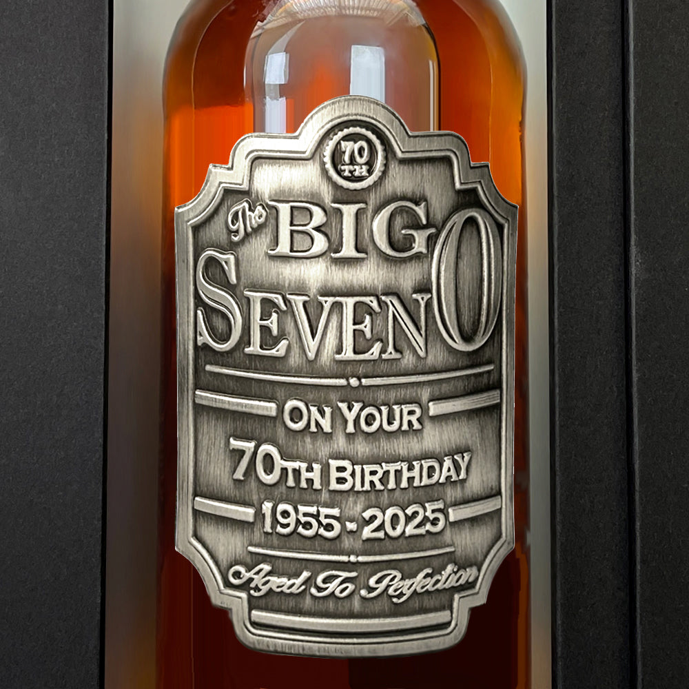 Set regalo 70° compleanno Whisky Bottiglia e scatola