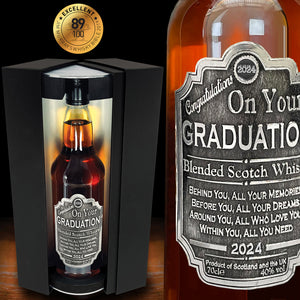 Set regalo di whisky per la laurea Bottiglia e scatola