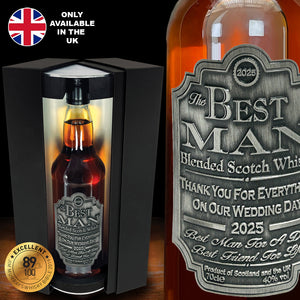 Set regalo Whisky Best Man Bottiglia e scatola