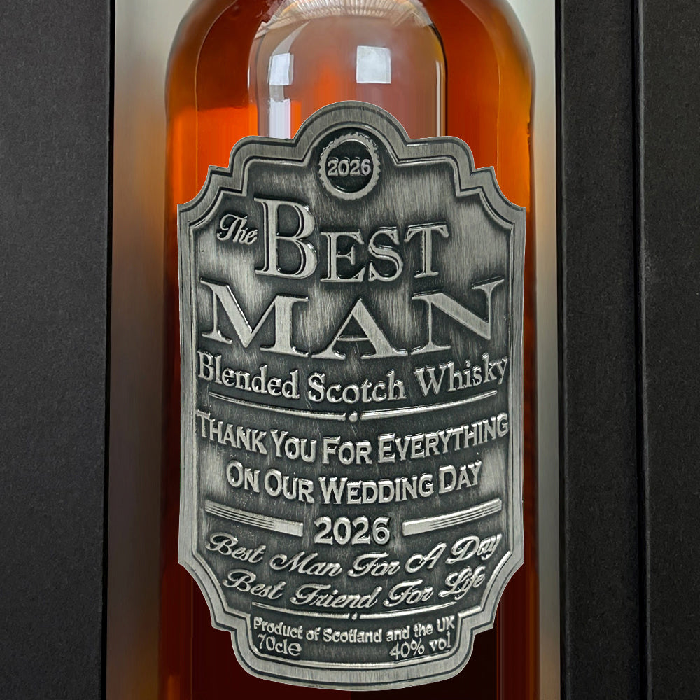 Coffret cadeau Best Man Whisky - Bouteille et boîte