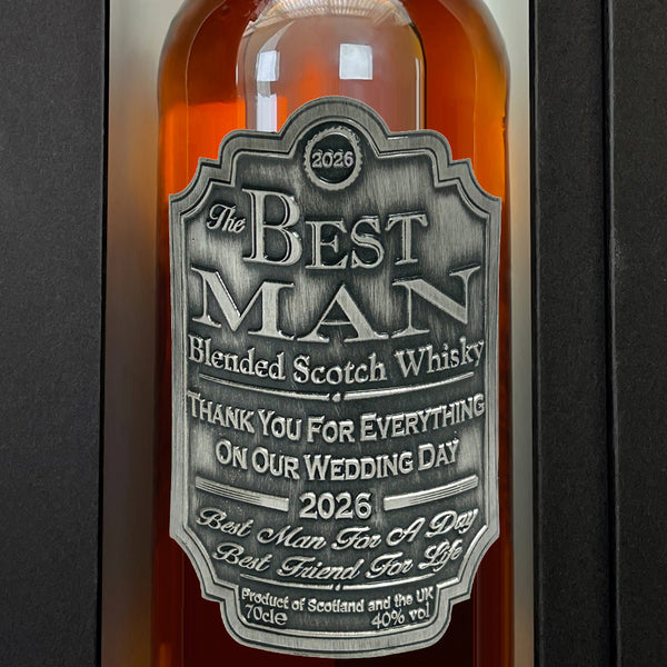 Best Man Whisky Gift Set Bottle & Box 2026 - UK-englishpewter