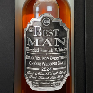 Set regalo Whisky Best Man Bottiglia e scatola