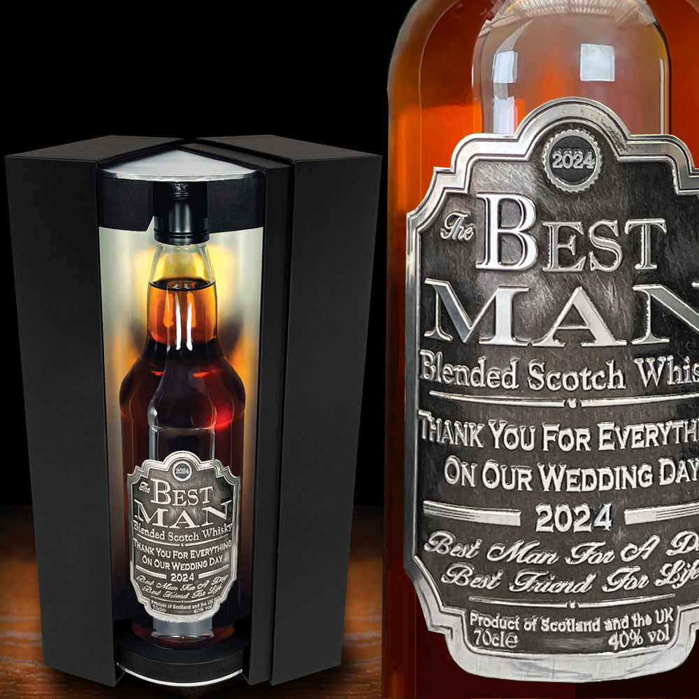Coffret cadeau Best Man Whisky - Bouteille et boîte - UK-englishpewter