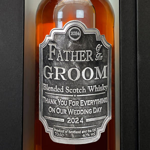 Set regalo di whisky per il padre dello sposo Bottiglia e scatola