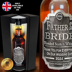 Set regalo Whisky Padre della Sposa Bottiglia e scatola