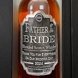 Coffret cadeau "Father Of The Bride" Whisky - Bouteille et boîte