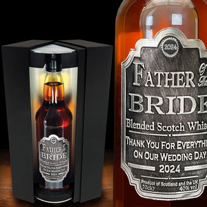 Set regalo Whisky Padre della Sposa Bottiglia e scatola