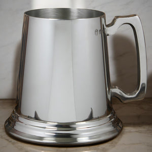 1 Pint* Heavy Style Pewter Beer Mug Tankard with Classic Handle